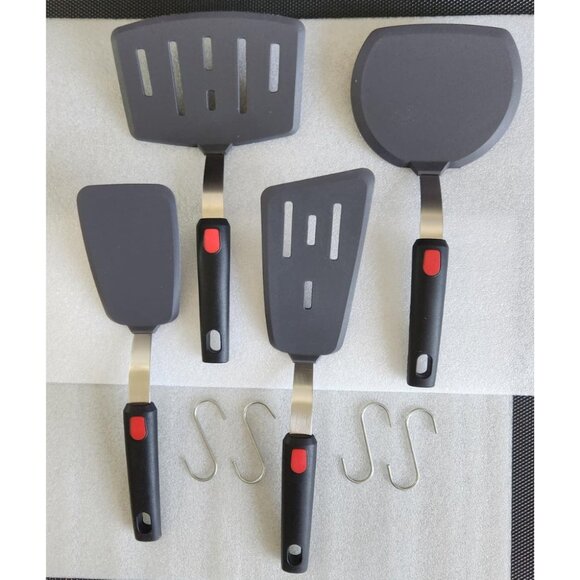4-Pack SpatulasHeat Resistant Set Nonstick Cooking Utensils BPA Free Rubber - Picture 8 of 16